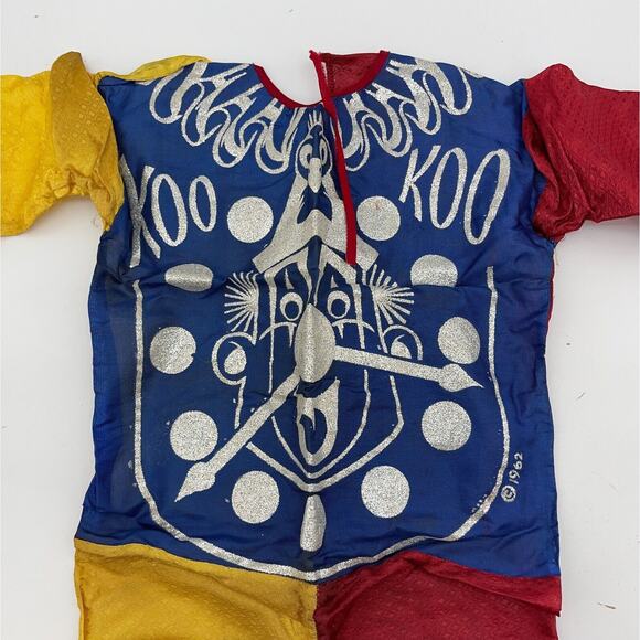 1960s Ben Cooper Koo Koo the Clown Costume Medium 8–10 Magic-Glo No Mask - Picture 3 of 11